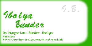 ibolya bunder business card